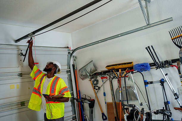 Professional Garage Door Panel Replacement technician working in Haskell County County, OK